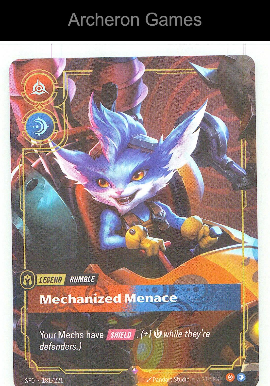 Rumble - Mechanized Menace SFD 181/221 R Spiritforged Riftbound Card