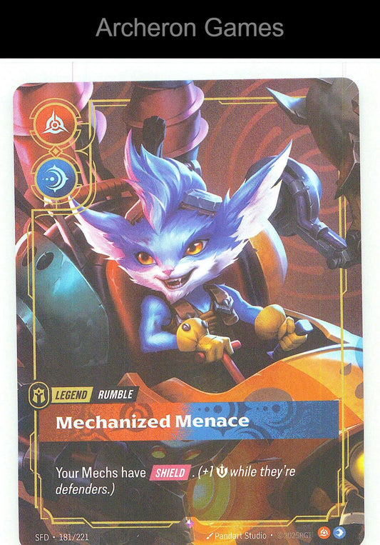 Rumble - Mechanized Menace SFD 181/221 R Spiritforged Riftbound Card