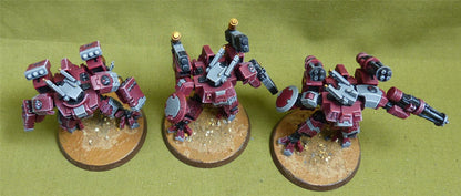 XV8 Crisis Battlesuit Team painted - Tau Empire - Warhammer 40K #41H