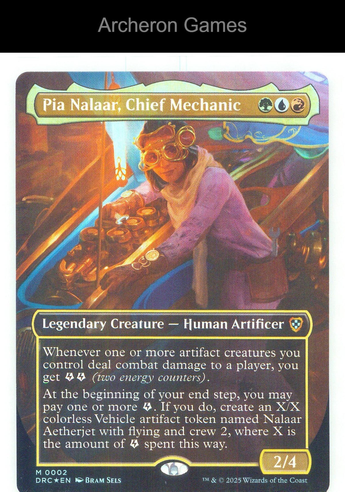 Pia Nalaar, Chief Mechanic (Borderless) 2 Mythic MTG Card NM/EX+ Foil