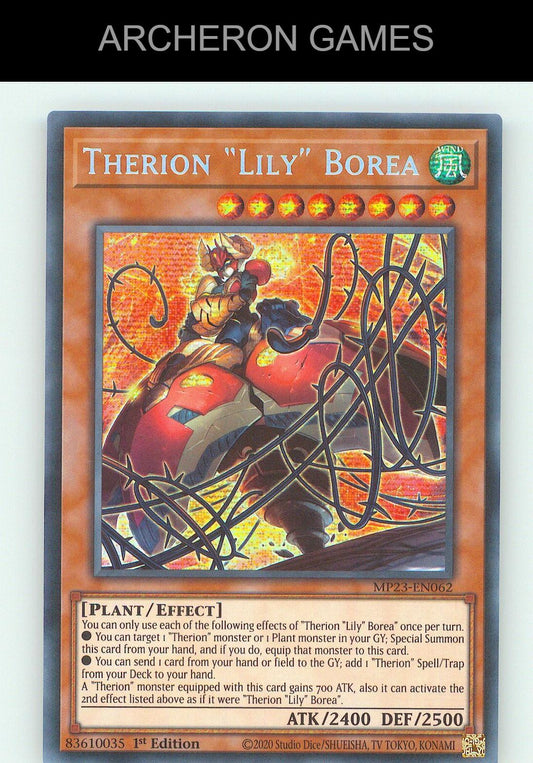 Therion "Lily" Borea SEC YUGIOH Card