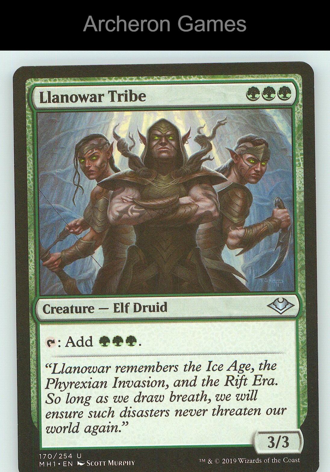 Llanowar Tribe MH1 170 UC MTG Card NM/EX+