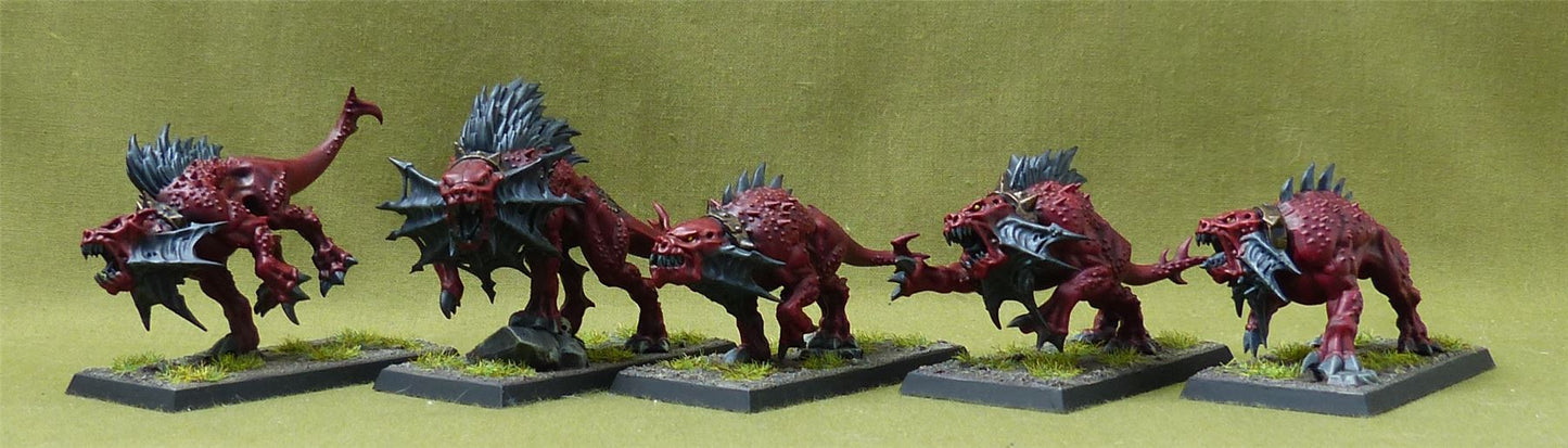 Flesh Hounds painted - Daemons of Chaos - Warhammer Old World #404