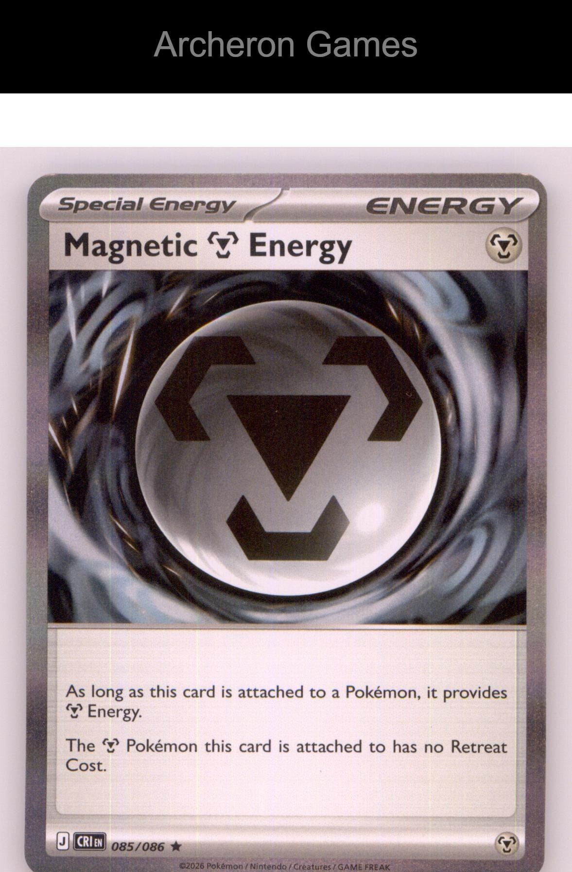 Pokemon Card Magnetic M Energy ME04 085/086 HOLO R Chaos Rising