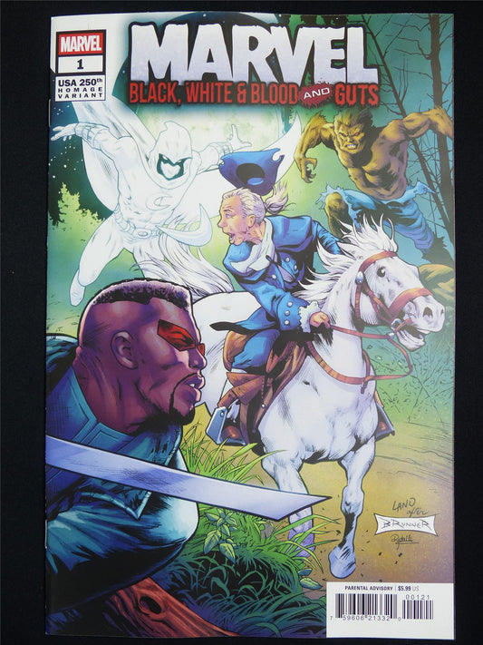 MARVEL Black White & Blood and Guts #1 USA 250th Variant - Dec 2025 Marvel Comic #4X8