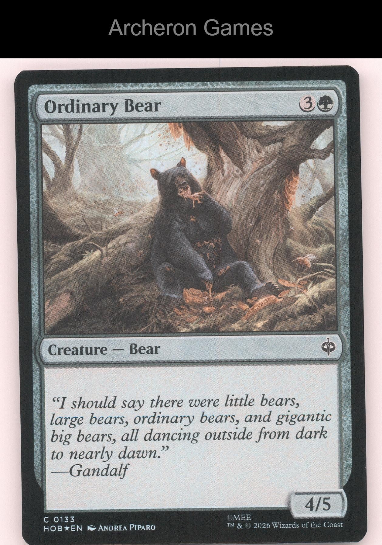 Ordinary Bear HOB 133 C MTG Card The Hobbit