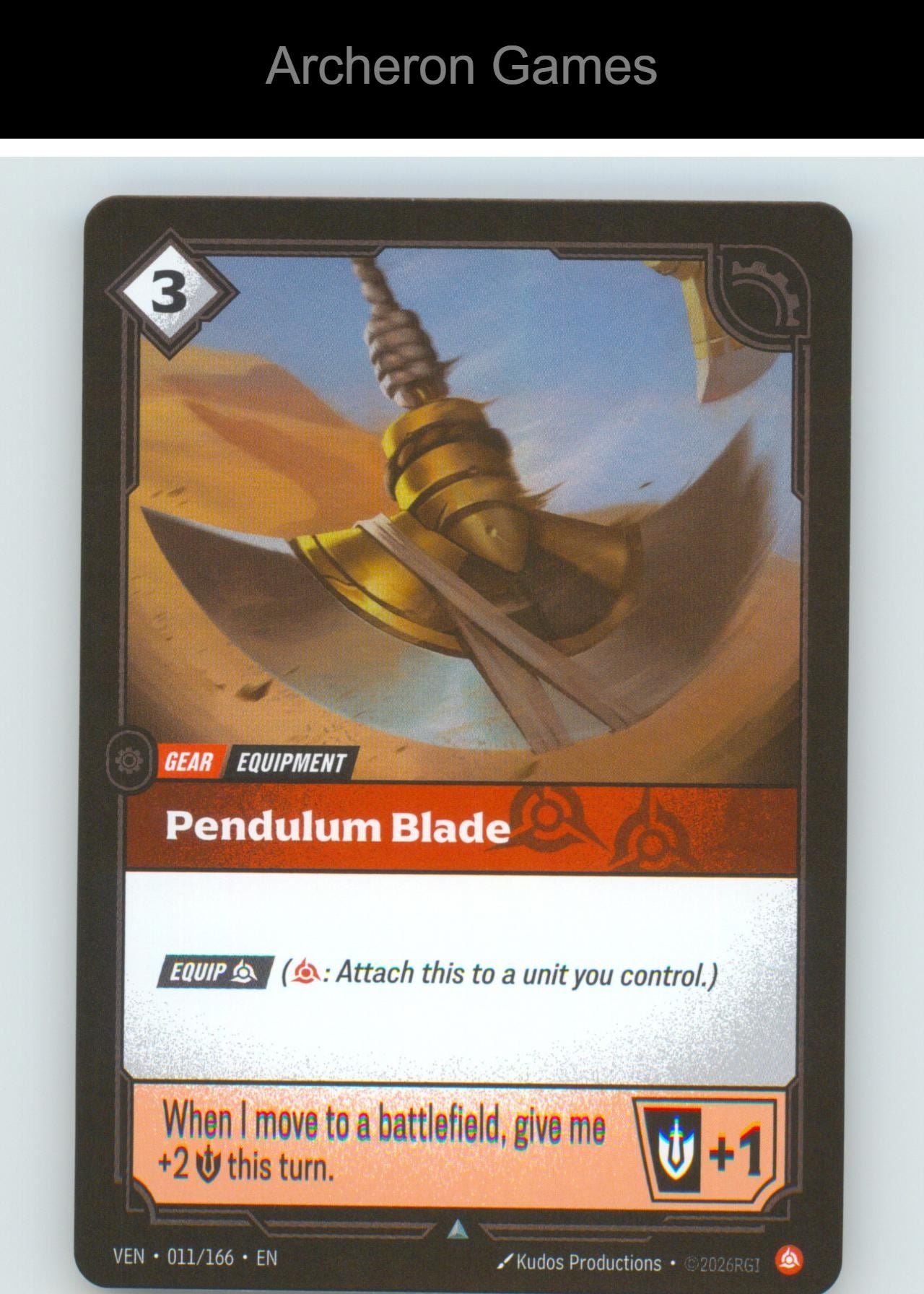 Pendulum Blade VEN 011/166 UC Vendetta Riftbound Card Foil