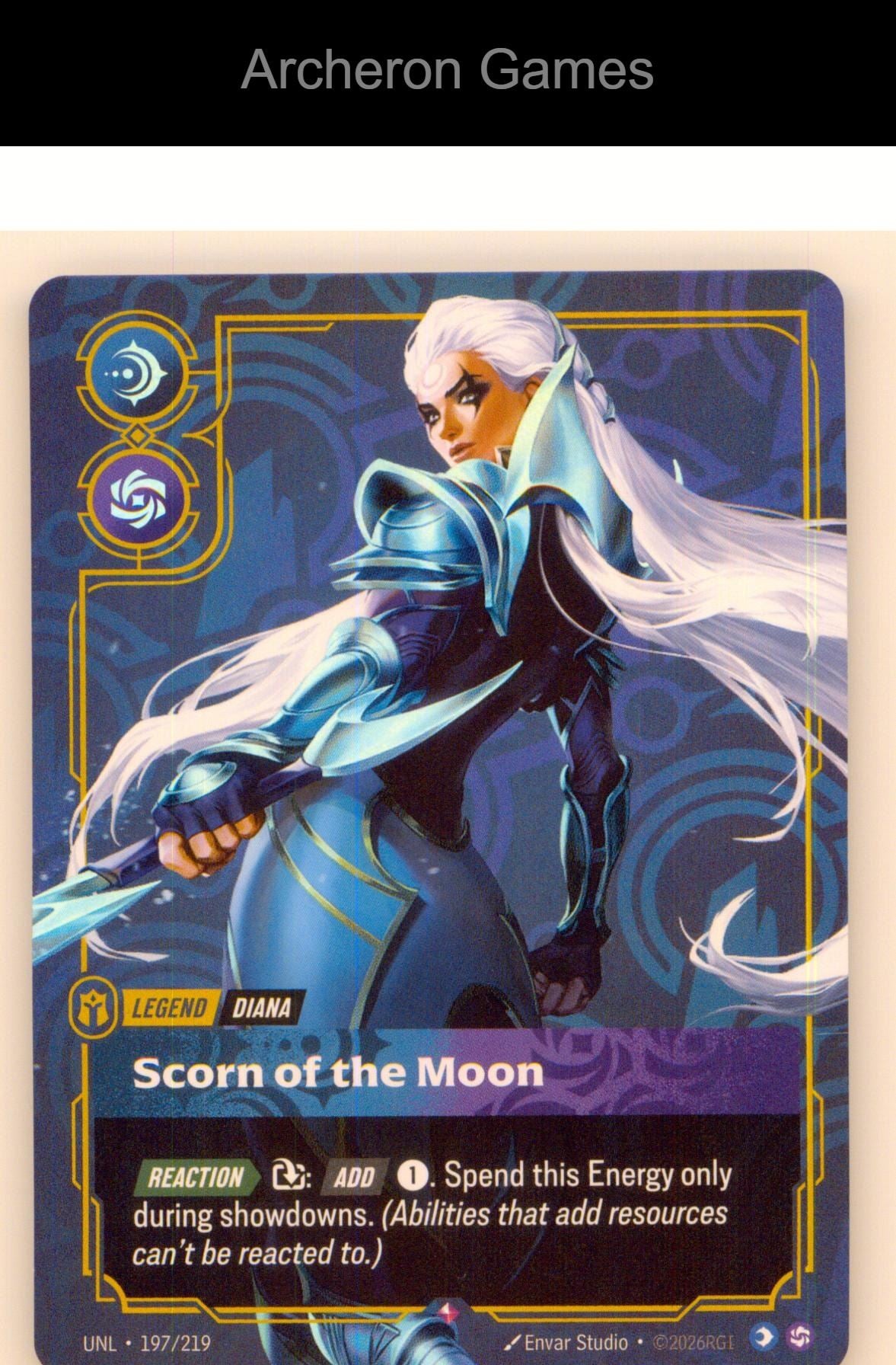 Diana - Scorn of the Moon UNL 197/219 R Unleashed Riftbound Card