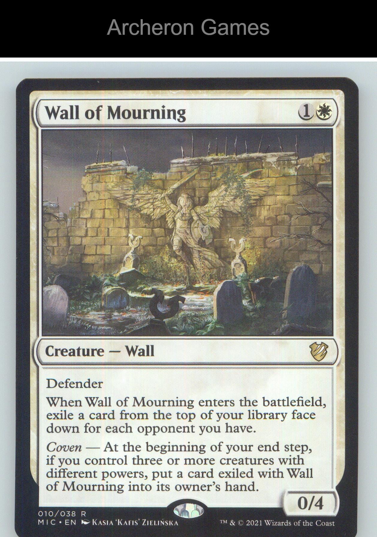 Wall of Mourning MIC 10 R MTG Card NM/EX+