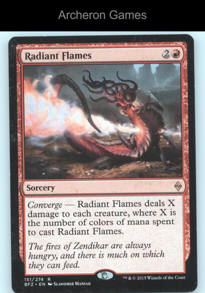 Radiant Flames 151 R MTG Card Battle for Zendikar