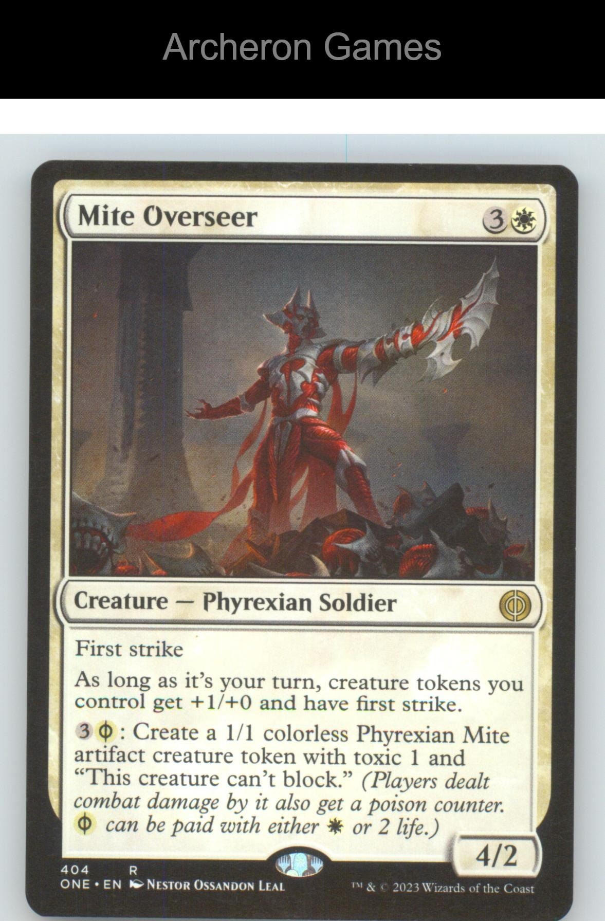 Mite Overseer ONE 404 R MTG Card NM/EX+