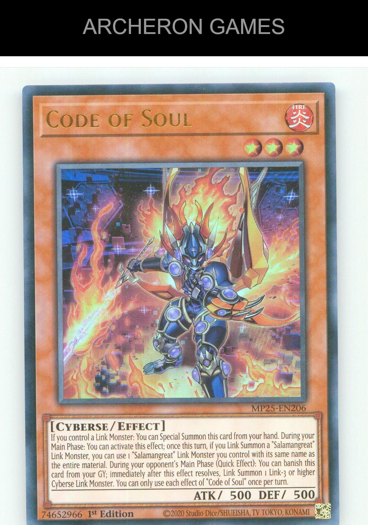 Code of Soul UR YUGIOH Card 1st Edition