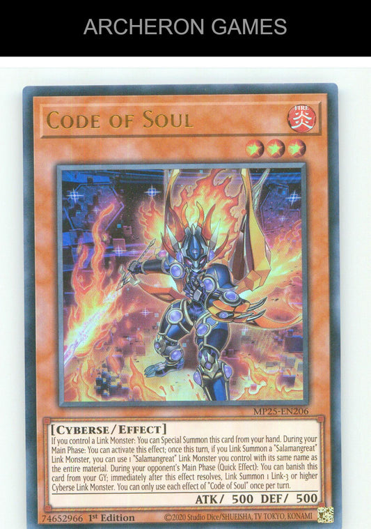 Code of Soul UR YUGIOH Card 1st Edition