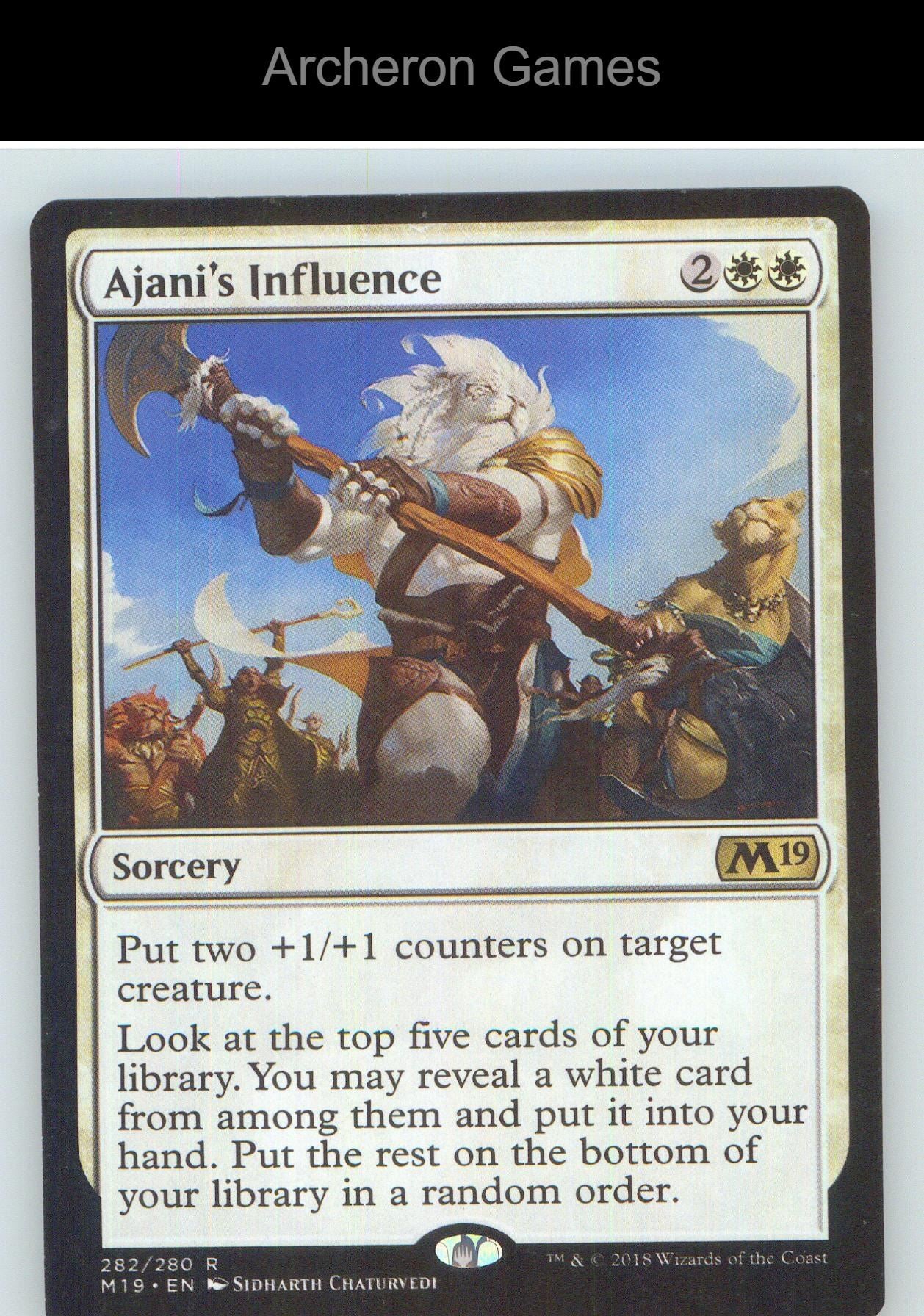 Ajani's Influence M19 282 R MTG Card NM/EX+