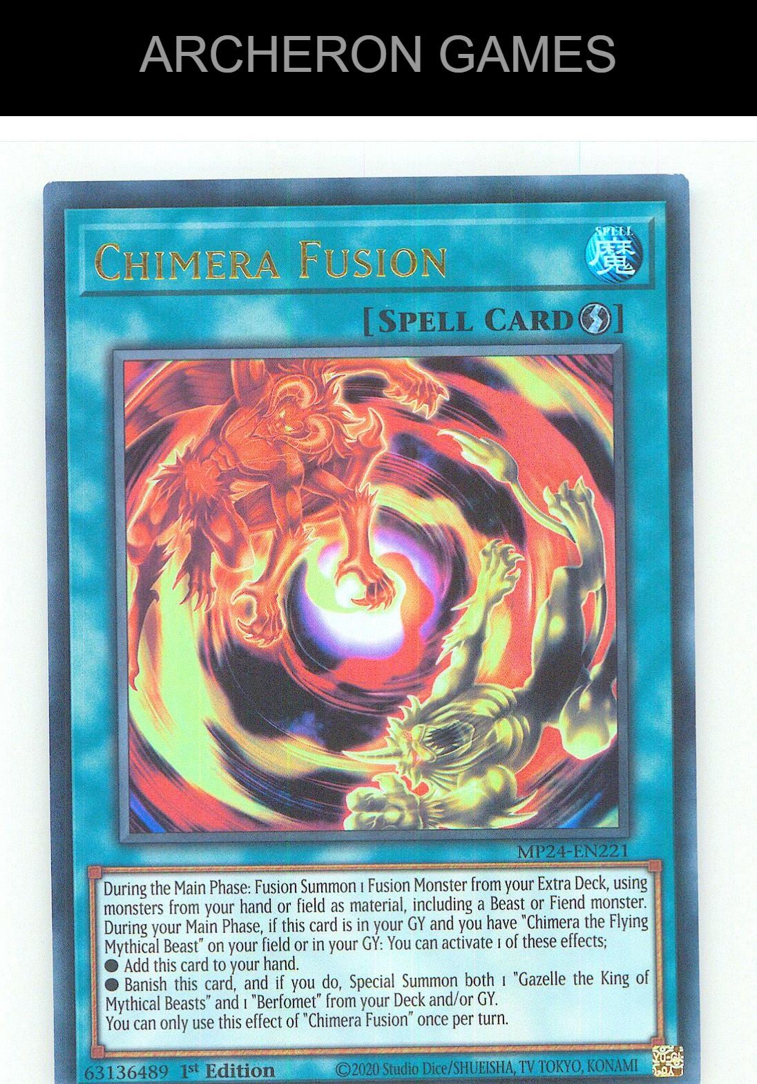 Chimera Fusion Ultra Rare YUGIOH Card 1st Edition