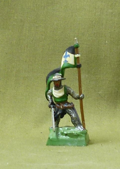 Classic Metal Swordsman With Standard - Bretonnian - Warhammer Fantasy #4Y5