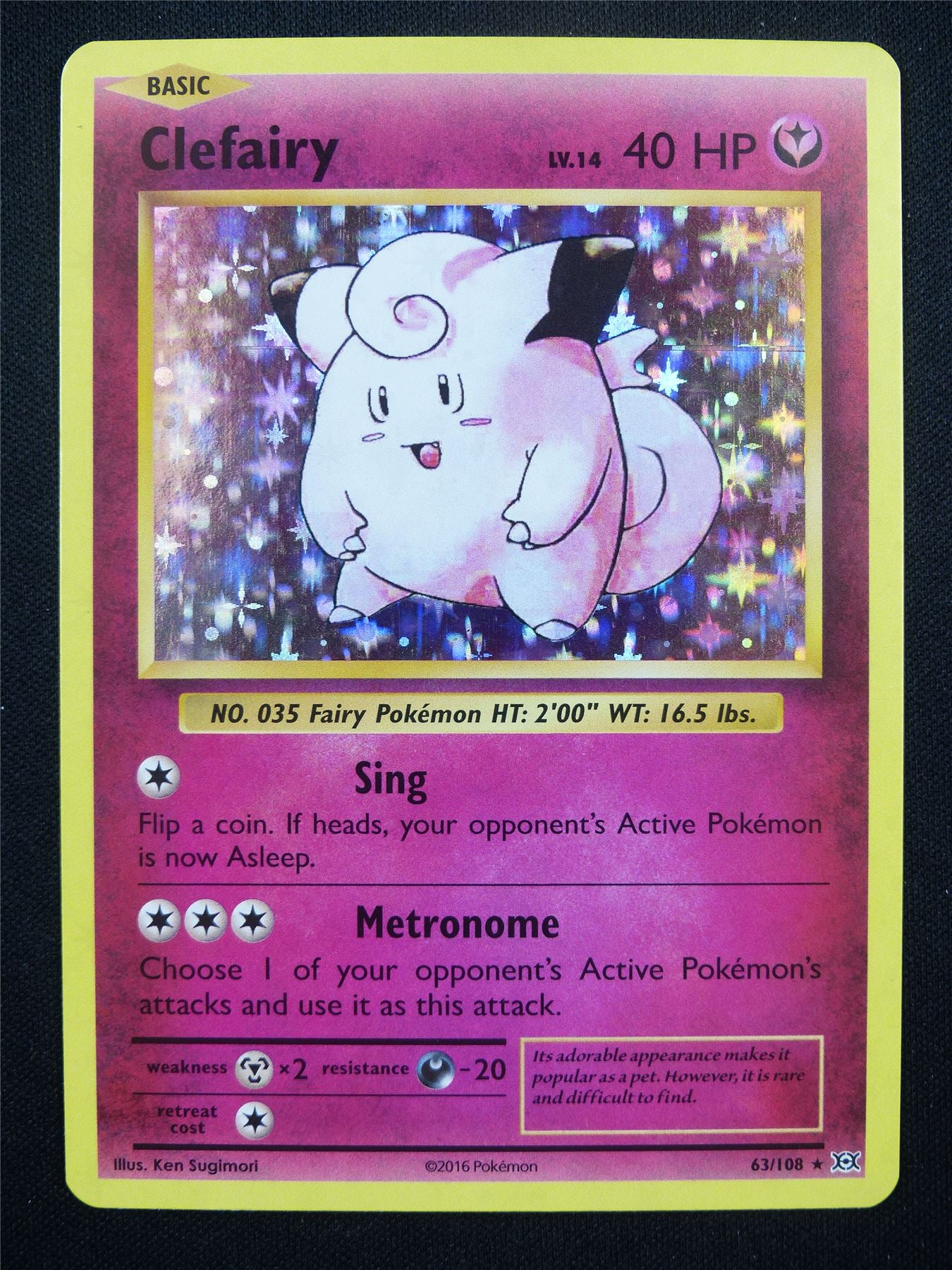 Clefairy 63/108 Holo - Pokemon Card #OH