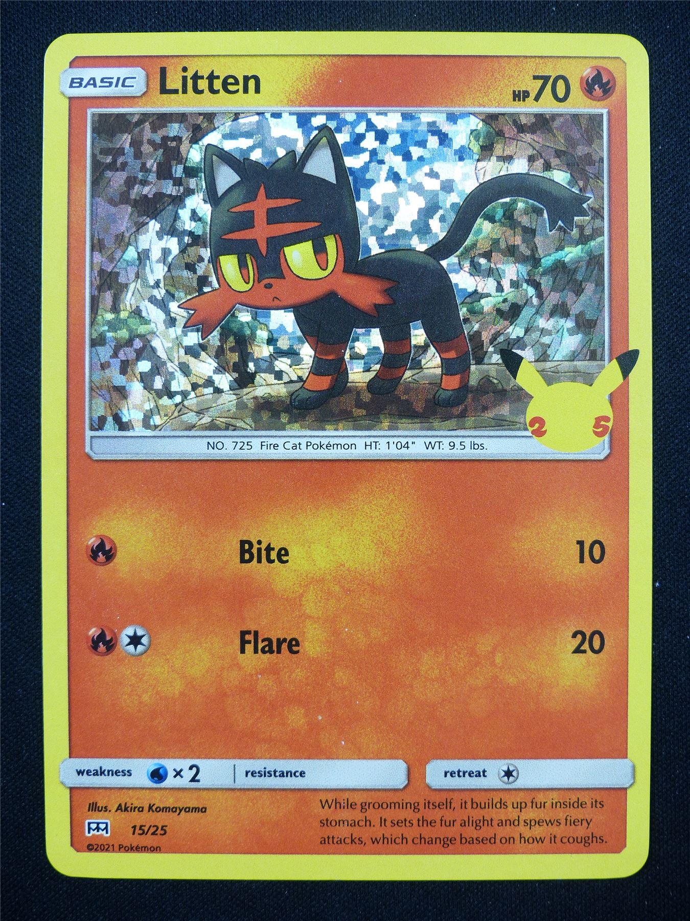 Litten 15/25 Promo Holo - Pokemon Card #OB