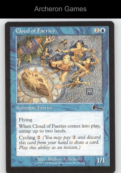 Cloud of Faeries 29 C MTG Card Urza's Legacy