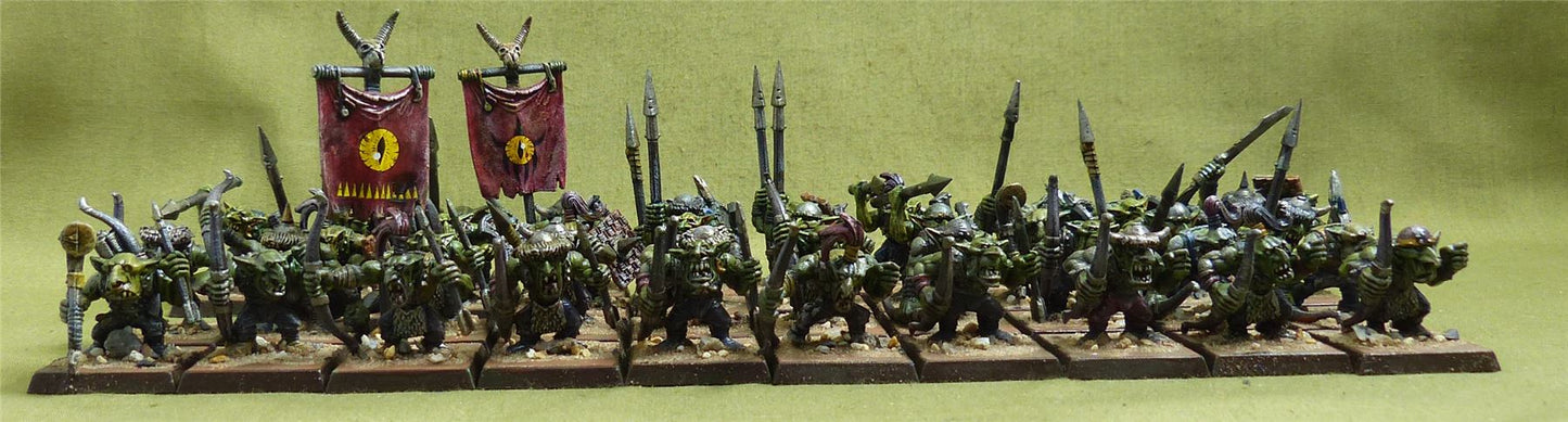 Goblin Mob set of 39 painted - Orcs and Goblins - Warhammer Old World #FQ