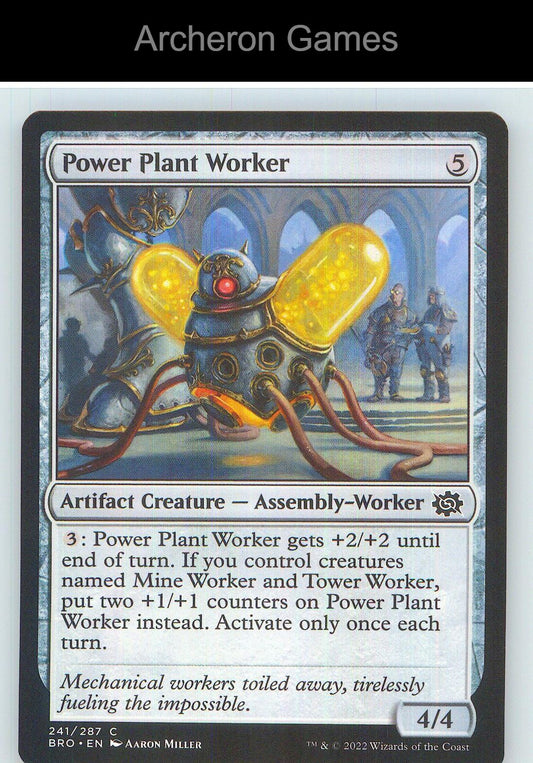 Power Plant Worker BRO 241 C MTG Card NM/EX+