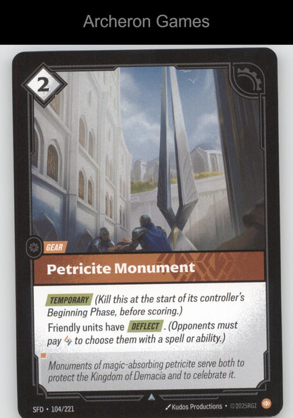 Petricite Monument SFD 104/221 UC  Card Spiritforged