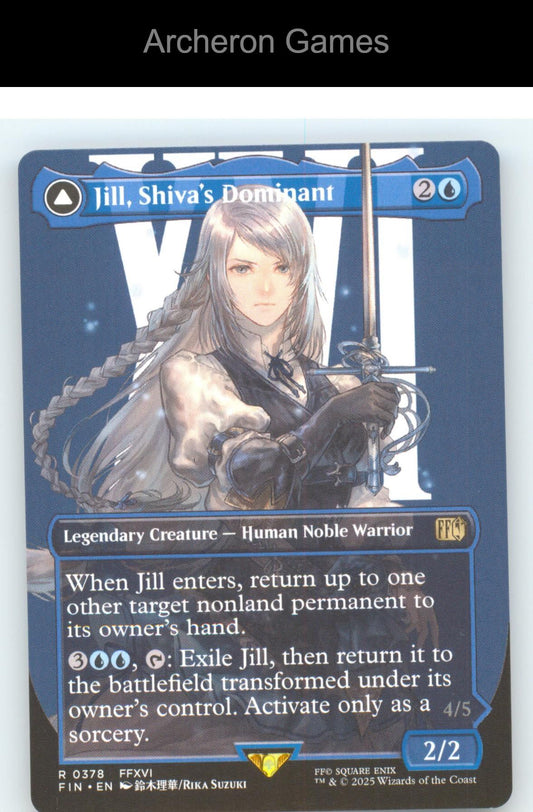 Jill, Shiva's Dominant (Borderless) FIN 378 R MTG Card NM/EX+