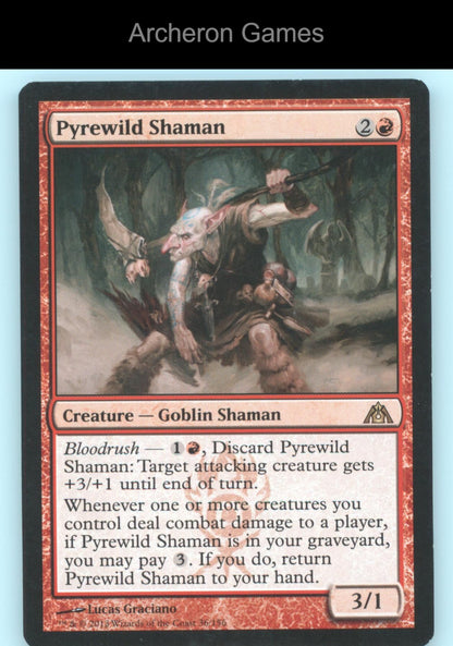 Pyrewild Shaman 36 R MTG Card Dragon's Maze