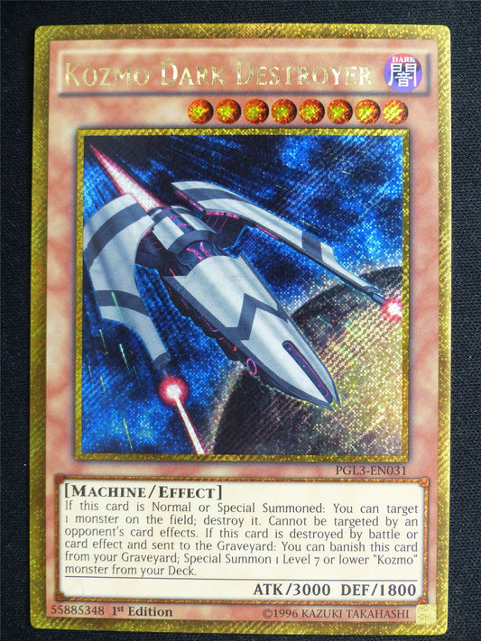 Kozmo Dark Destroyer PGL3 Secret Gold Rare - 1st ed Yugioh Card #4SO