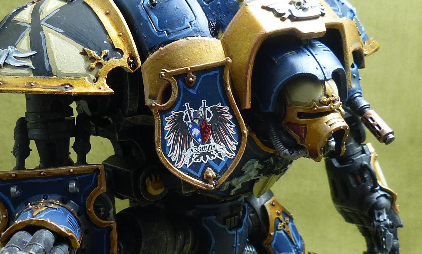 Imperial Knight with Forgeworld Shoulder Pads painted - Warhammer 40K #Z7