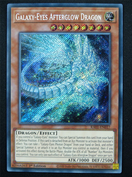 Galaxy-Eyes Afterglow Dragon RA01 Secret Rare - 1st ed Yugioh Card #4IH