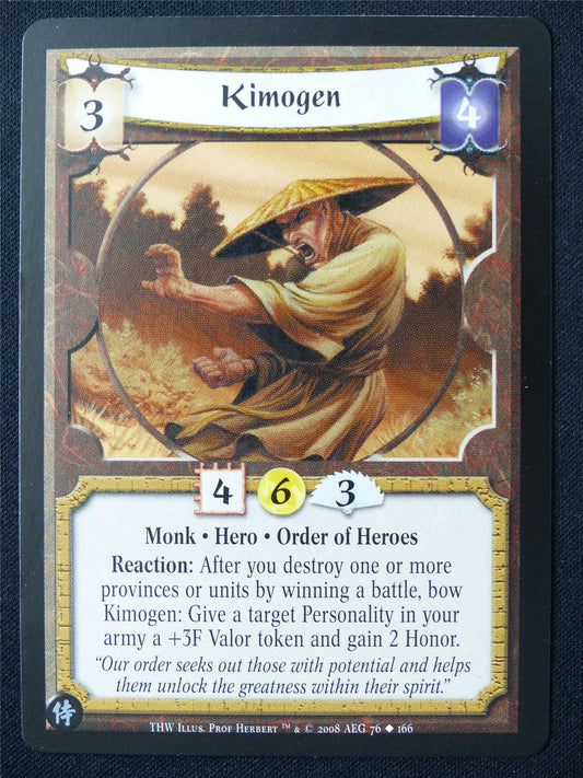 Kimogen - THW - Legend of the Five Rings L5R Card #Y6