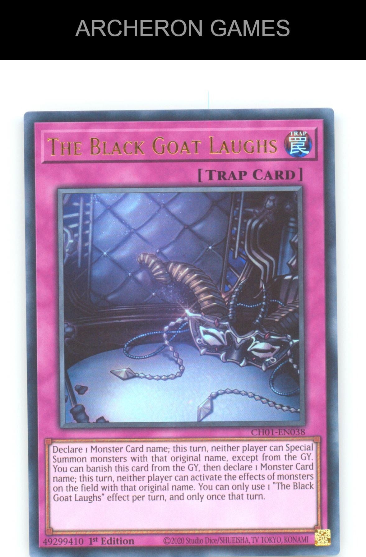 The Black Goat Laughs Ultra Rare YUGIOH Card 1st Edition