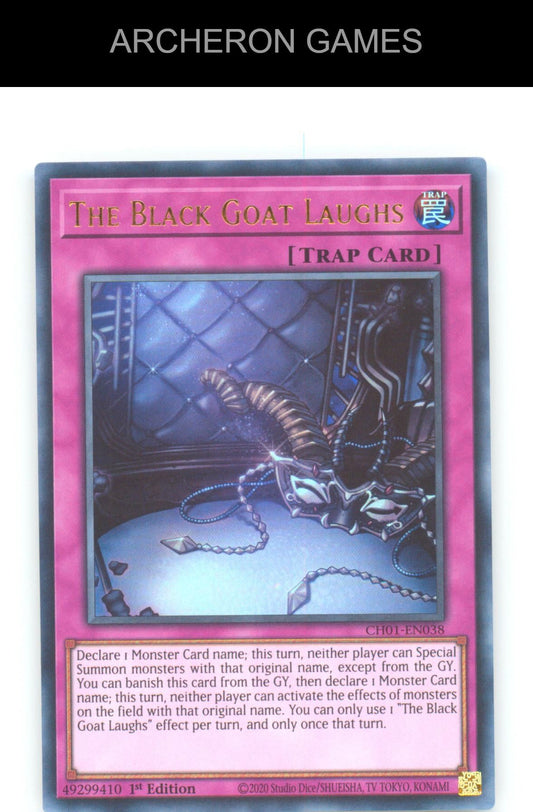 The Black Goat Laughs Ultra Rare YUGIOH Card 1st Edition