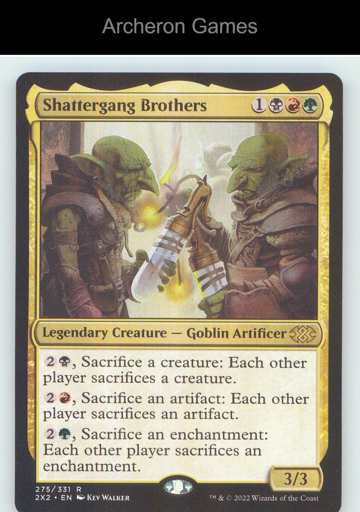 Shattergang Brothers 2X2 275 R MTG Card NM/EX+