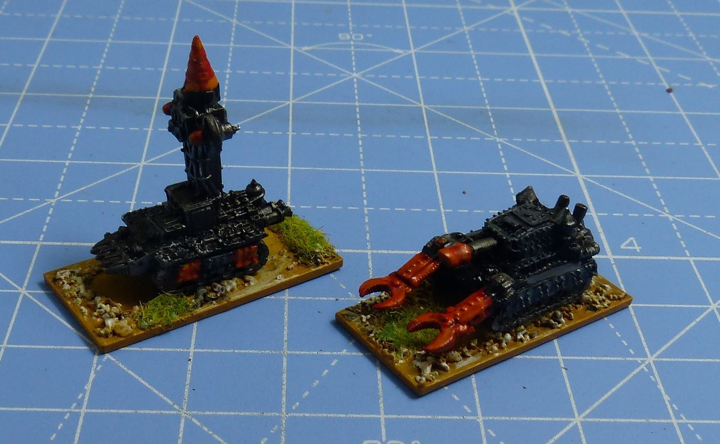 Classic Metal Ork Weirdboy Battle Wagon & Grabba Tank painted- Warhammer Epic #2LE