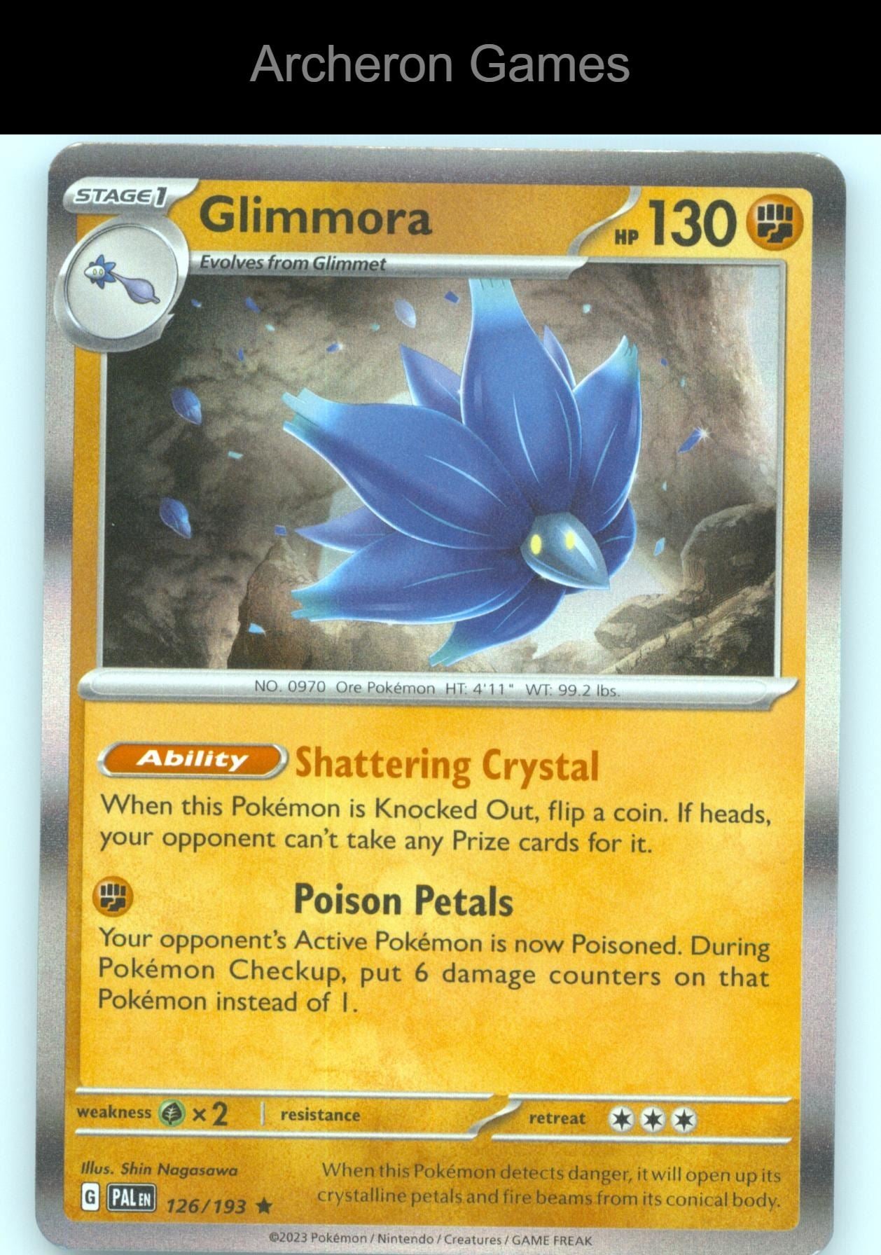 Pokemon Card Glimmora (Cosmos Holo) MCAP 126/193 Miscellaneous Cards & Products