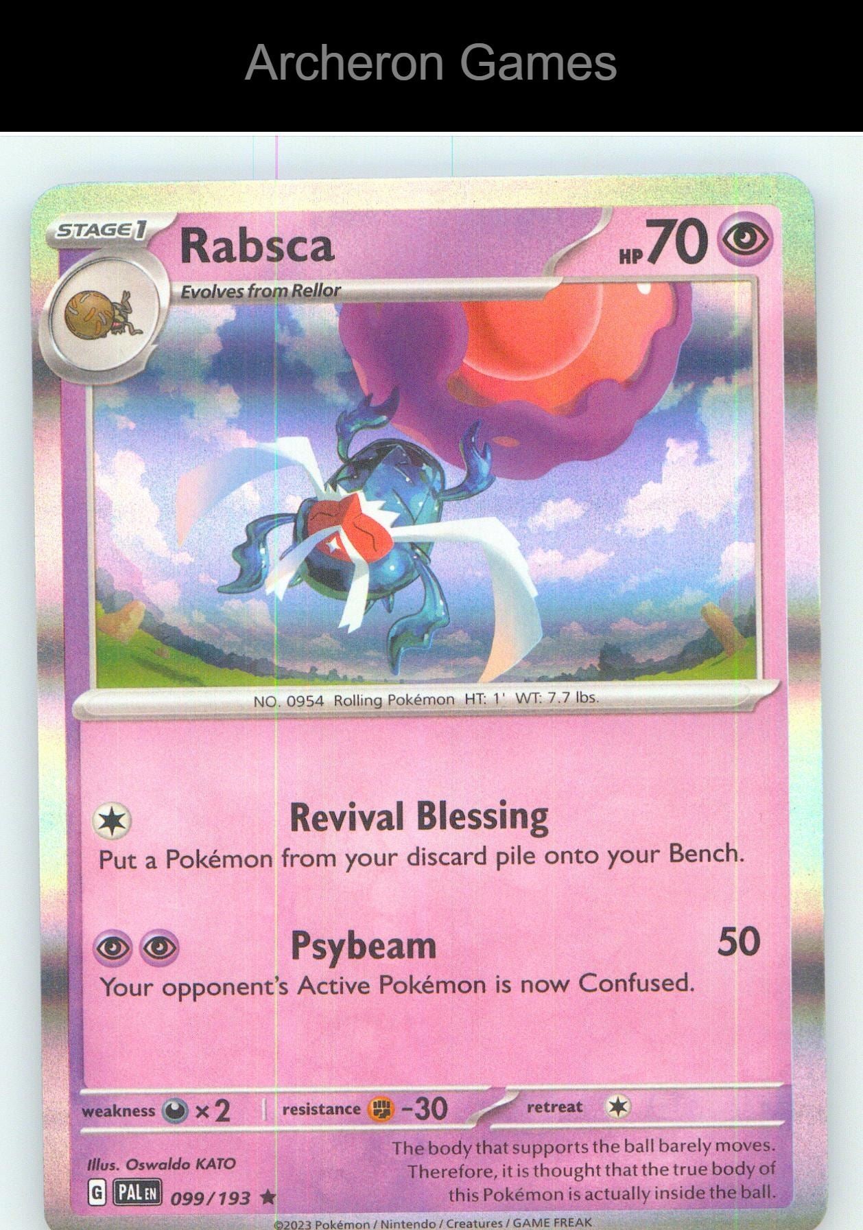 Pokemon Card Rabsca PAL 099/193 R Paldea Evolved Holo