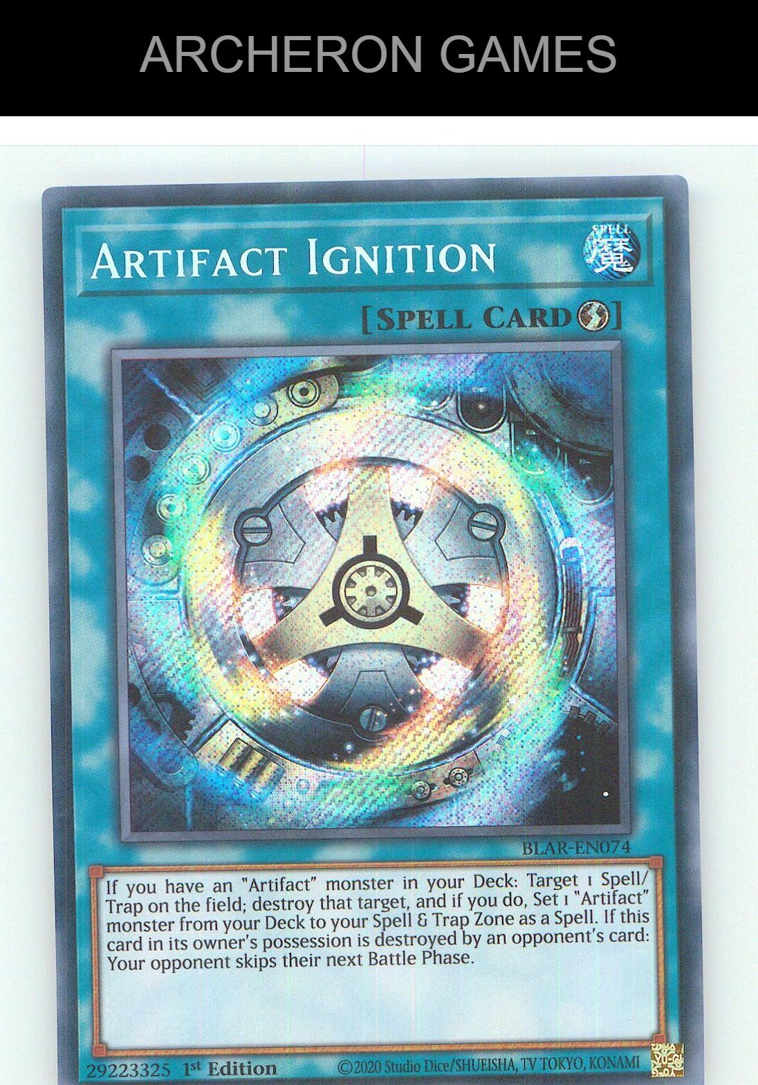 Artifact Ignition SEC YUGIOH Card 1st Edition