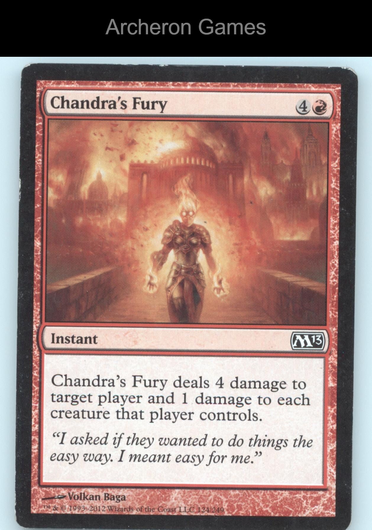 Chandra's Fury 124 C MTG Card Magic 2013 (M13)