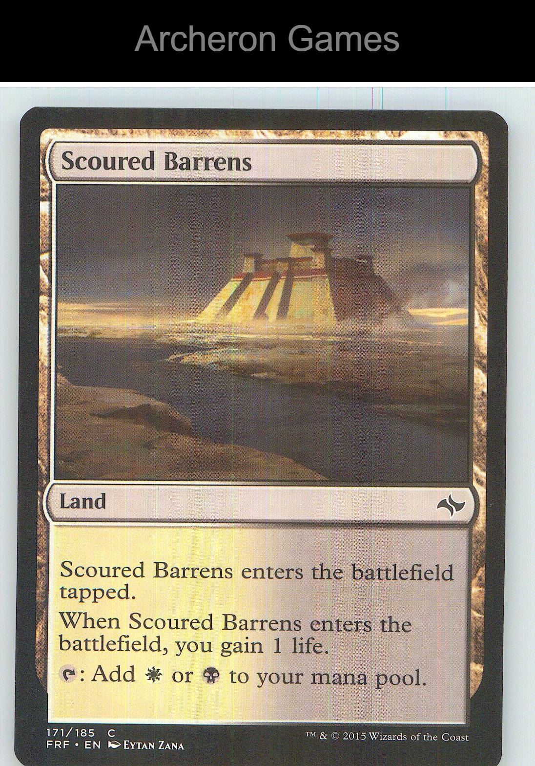 Scoured Barrens FRF 171 C MTG Card NM/EX+