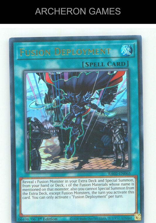 Fusion Deployment (PUR) Prismatic Ultimate Rare YUGIOH Card 1st Edition