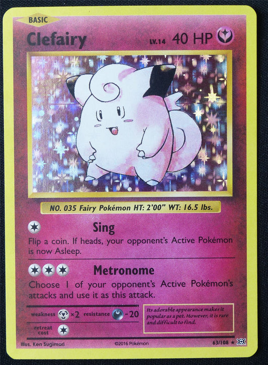 Clefairy 63/108 Holo - Pokemon Card #3AN