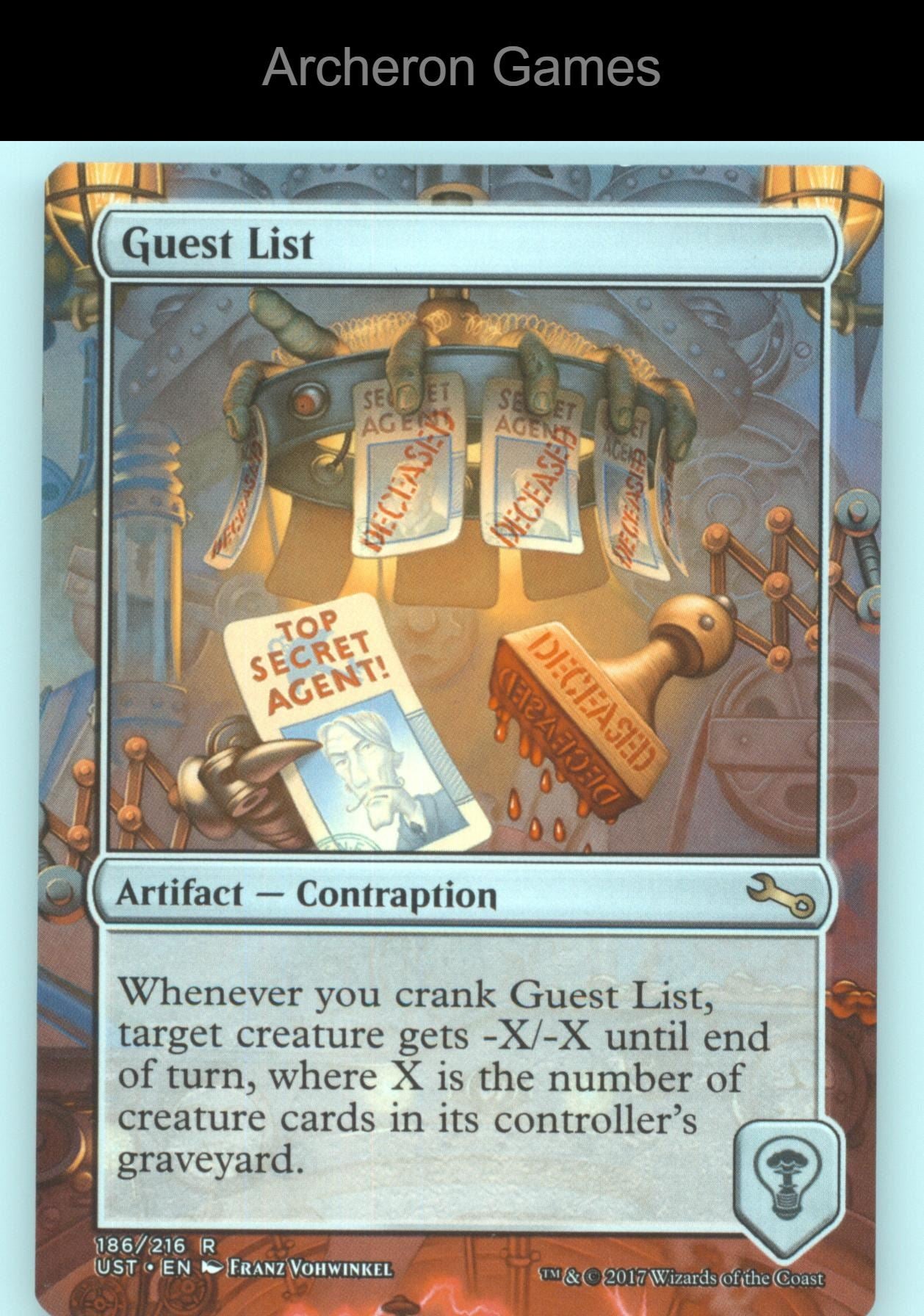Guest List 186 R MTG Card Unstable