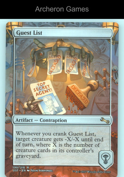 Guest List 186 R MTG Card Unstable