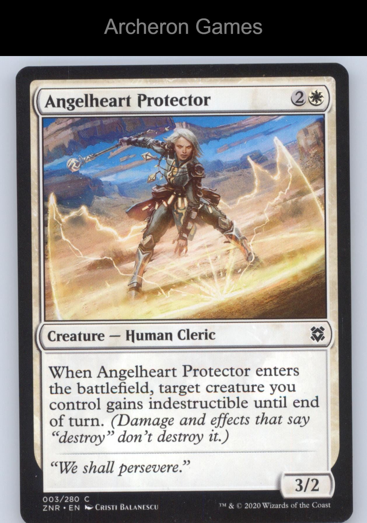 Angelheart Protector 3 C MTG Card Zendikar Rising