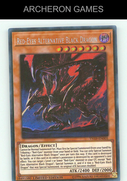 Red-Eyes Alternative Black Dragon Prismatic Secret Rare YUGIOH Card Limited
