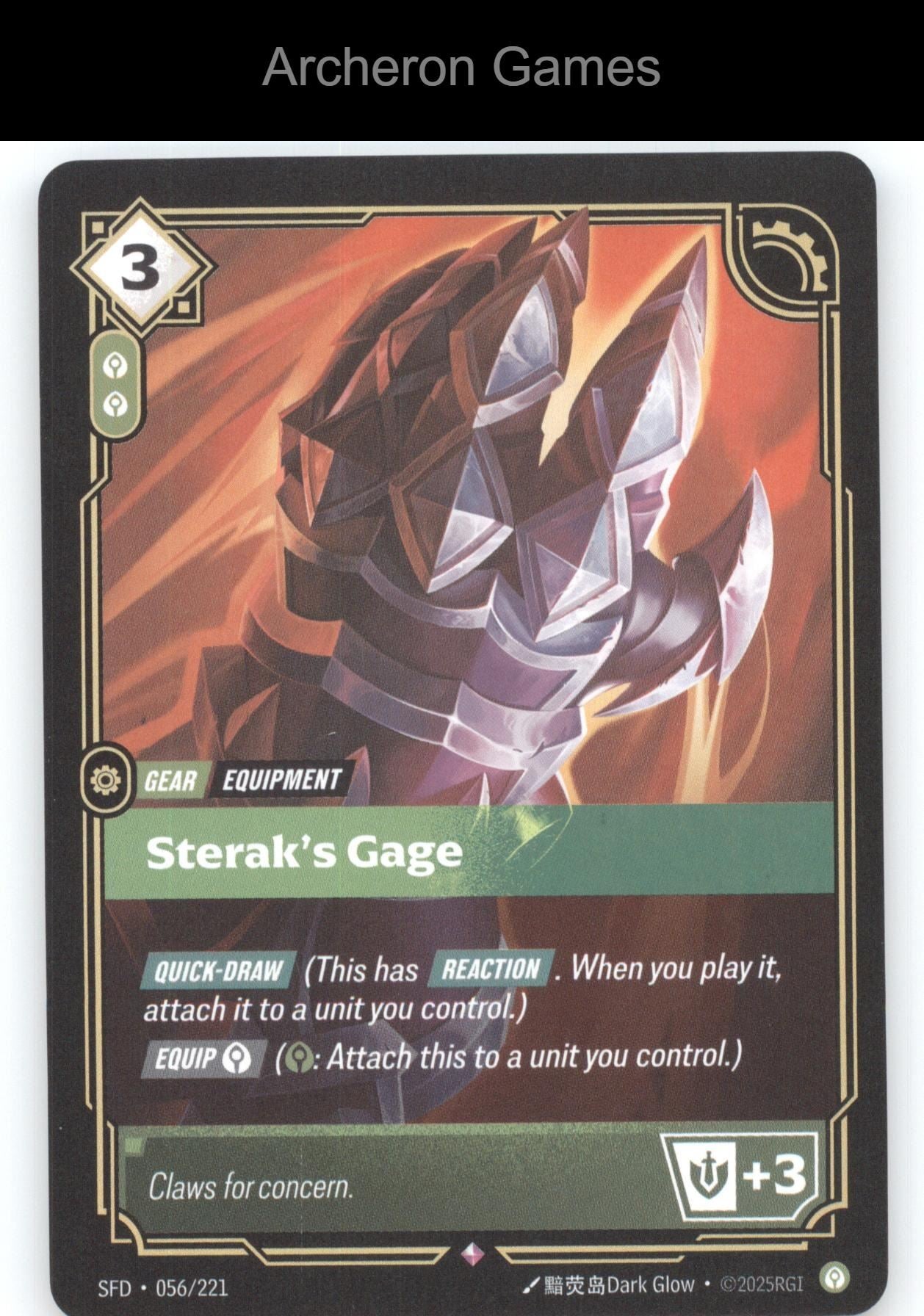 Sterak's Gage SFD 056/221 R  Card Spiritforged