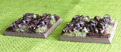 OOP Classic Metal Skaven - Rat Swarms x 2 on Large Plastic Bases Painted - Warhammer AoS 40k #E8