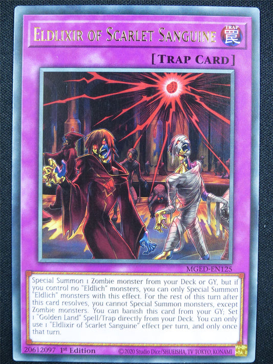 Eldlixir of Scarlet Sanguine MGED Rare - 1st ed Yugioh Card #26R